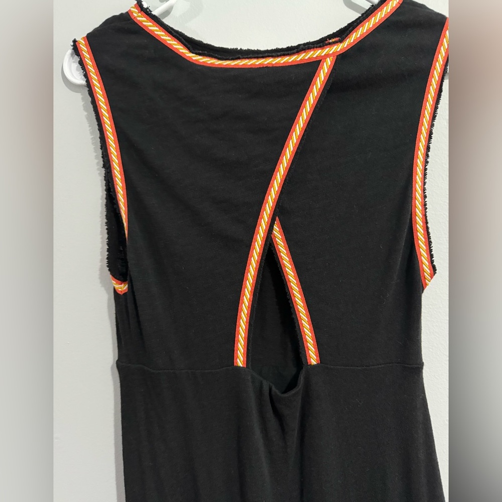 Free People Sabrina Maxi Dress Women's Black Sleeveless Open Back High Slit S - Picture 4 of 5